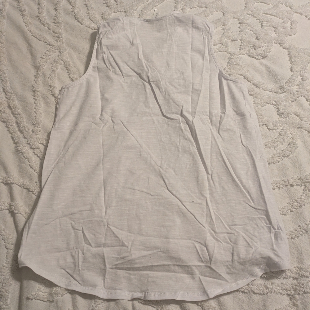 Renee C. White Sleeveless Top - Picture 2 of 3